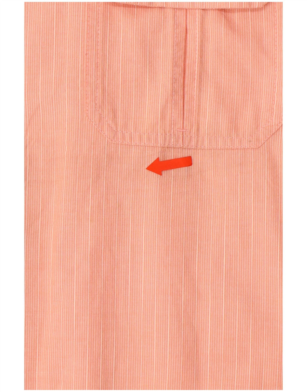 IZOD Camisa de manga corta para hombre de algodón a rayas naranja grande