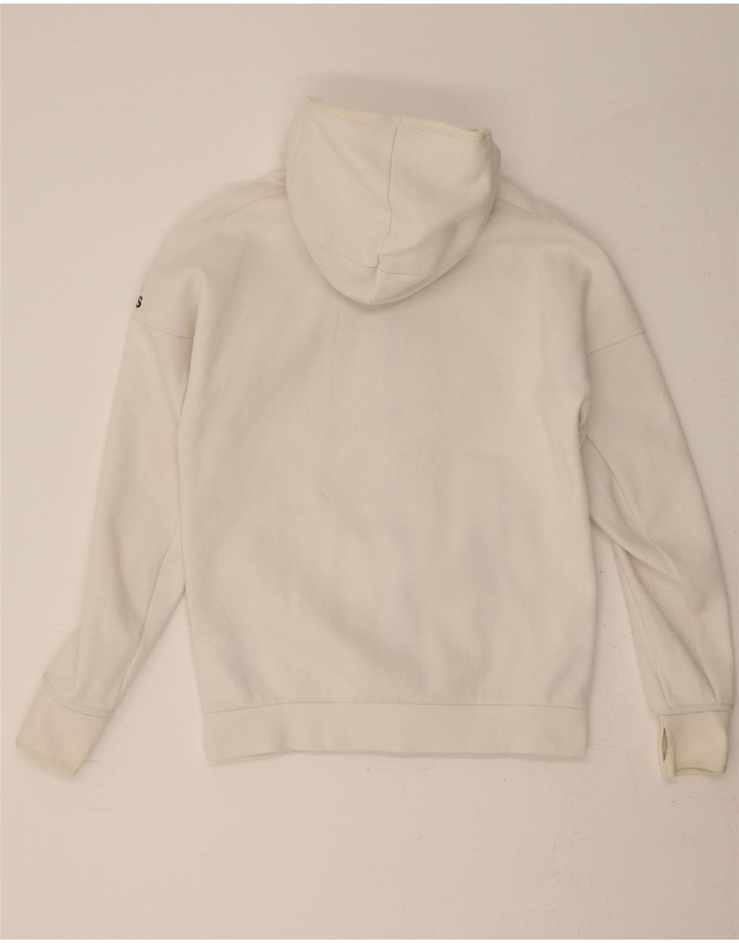 ADIDAS Suéter con capucha y cremallera para hombre Algodón blanco mediano