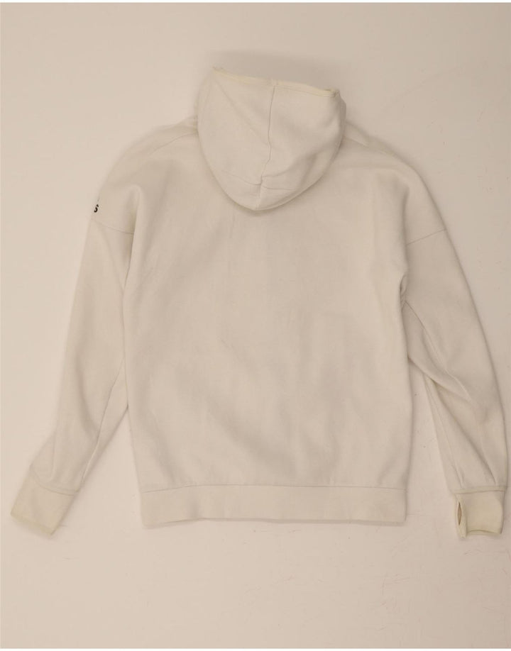 ADIDAS Suéter con capucha y cremallera para hombre Algodón blanco mediano