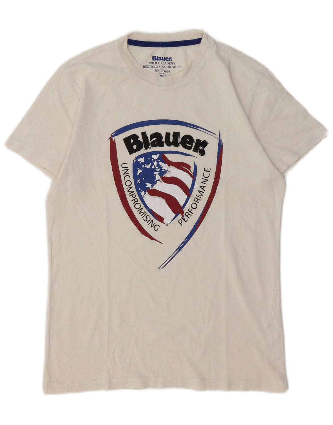 BLAUER Camiseta gráfica para niño 13-14 años Blanco Algodón