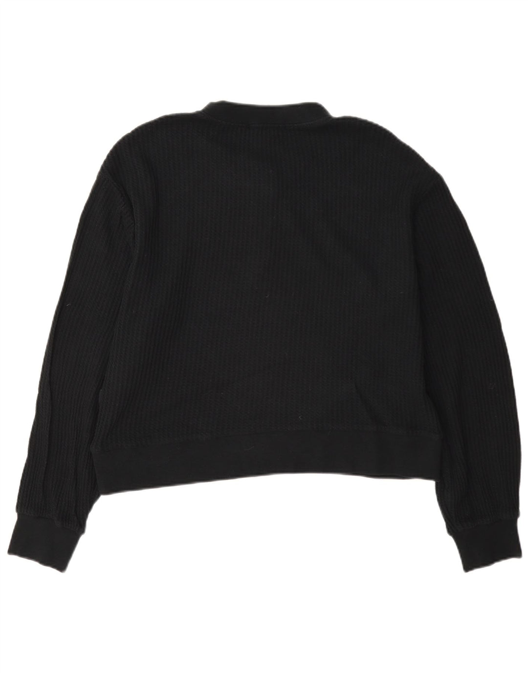 Vans Sudadera extragrande con cuello y botones para mujer, talla S, color negro