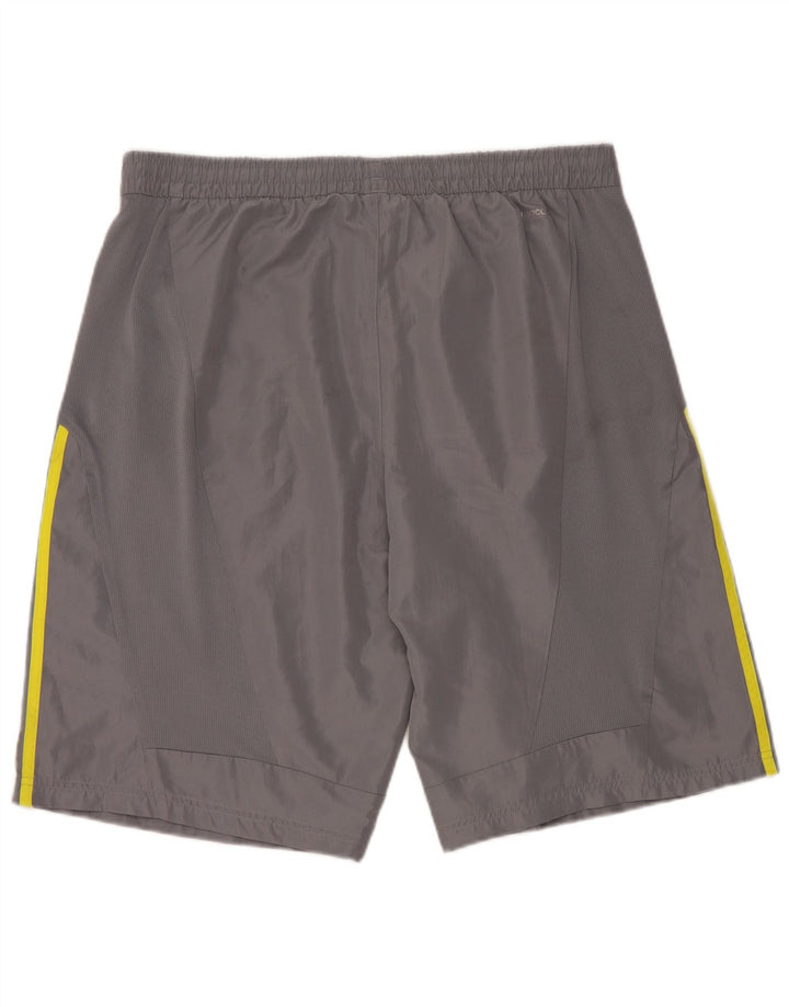 Adidas - Pantalones cortos deportivos para hombre, poliéster gris grande