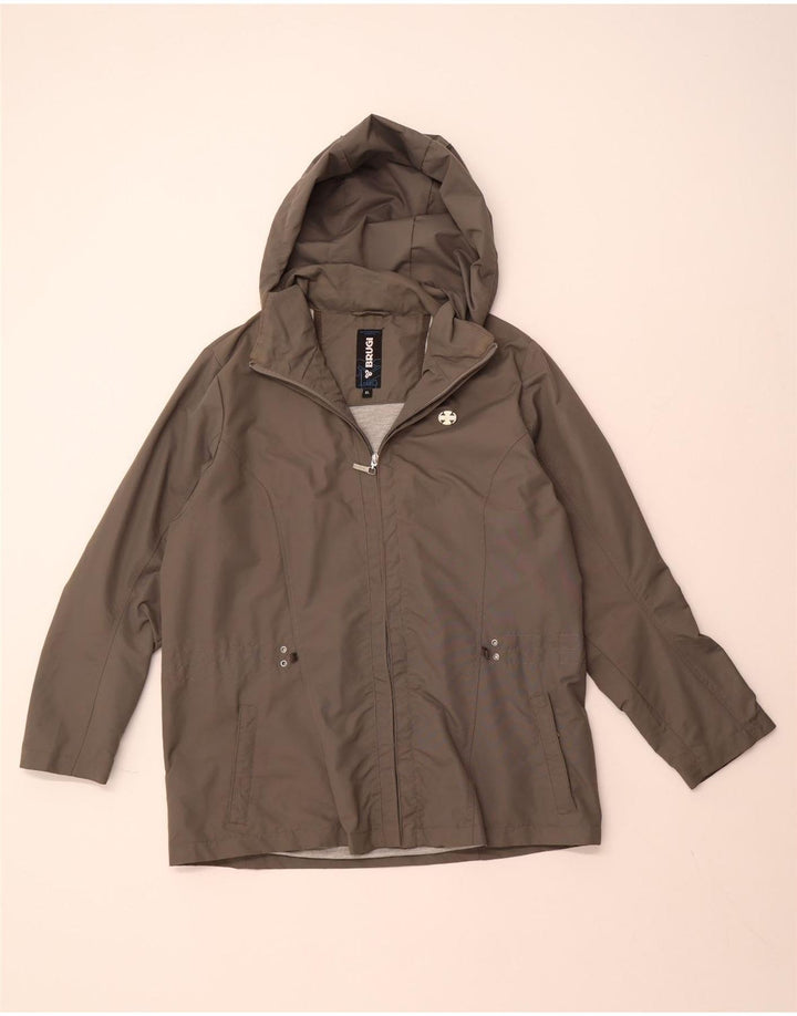 BRUGI Chubasquero con capucha para mujer ES 40 XL Poliamida gris