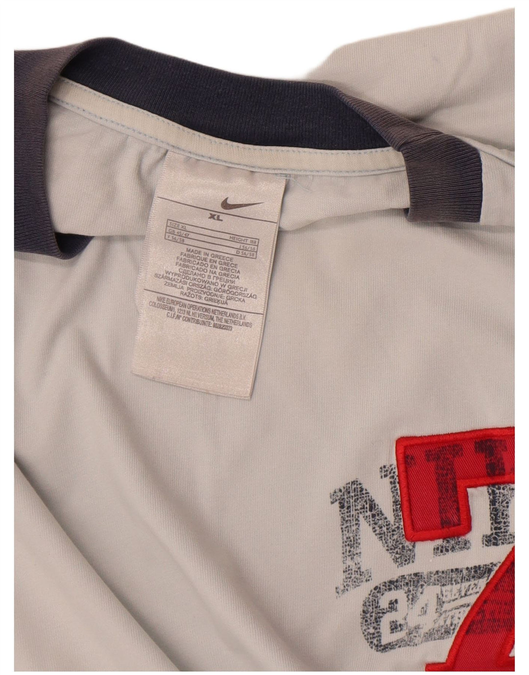 Nike Camiseta gráfica para hombre Top XL Blanco Algodón