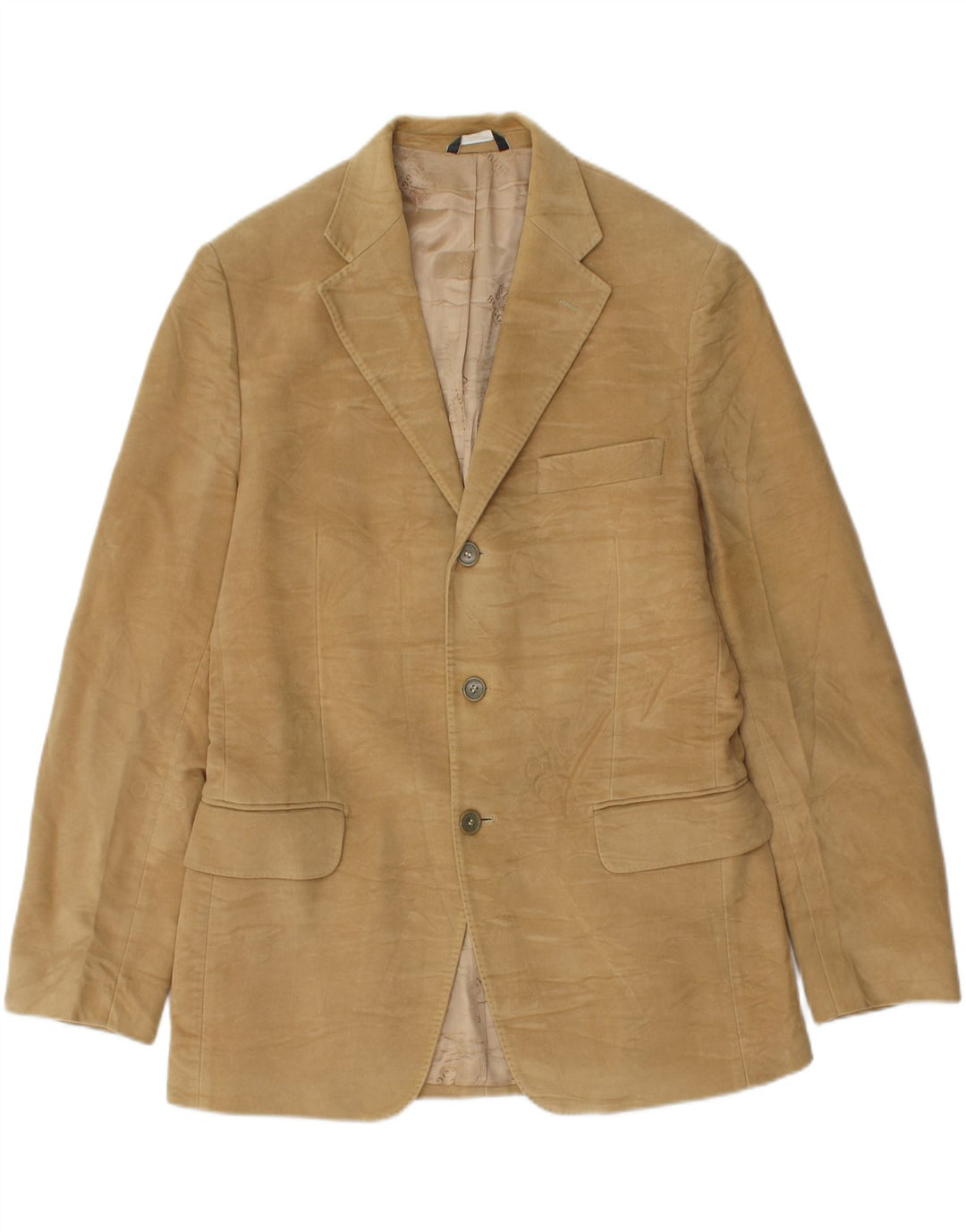 Boggi Chaqueta tipo blazer de 3 botones para hombre IT 50 Large Beige Cotton