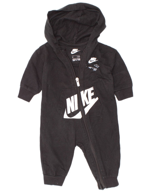 Nike Mono con capucha gráfico para bebés de 3 a 6 meses, algodón negro
