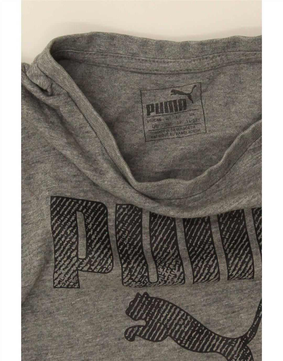 Puma Camiseta gráfica para niño 11-12 años Gris