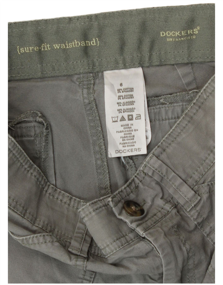 Dockers Bermudas de popelina para mujer US 6 Medium W30 Algodón verde