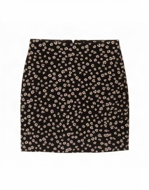 Dorothy Perkins Minifalda para mujer UK 8 Small W27 Poliéster floral negro