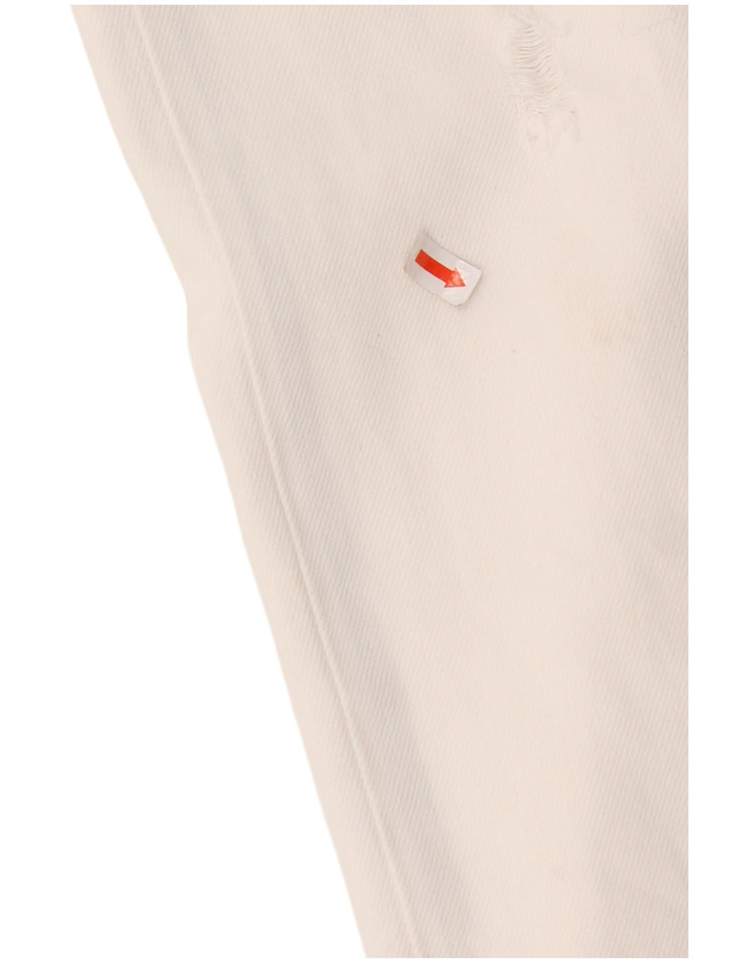 TOMMY HILFIGER Vaqueros rectos desgastados para mujer W29 L28 Algodón blanco