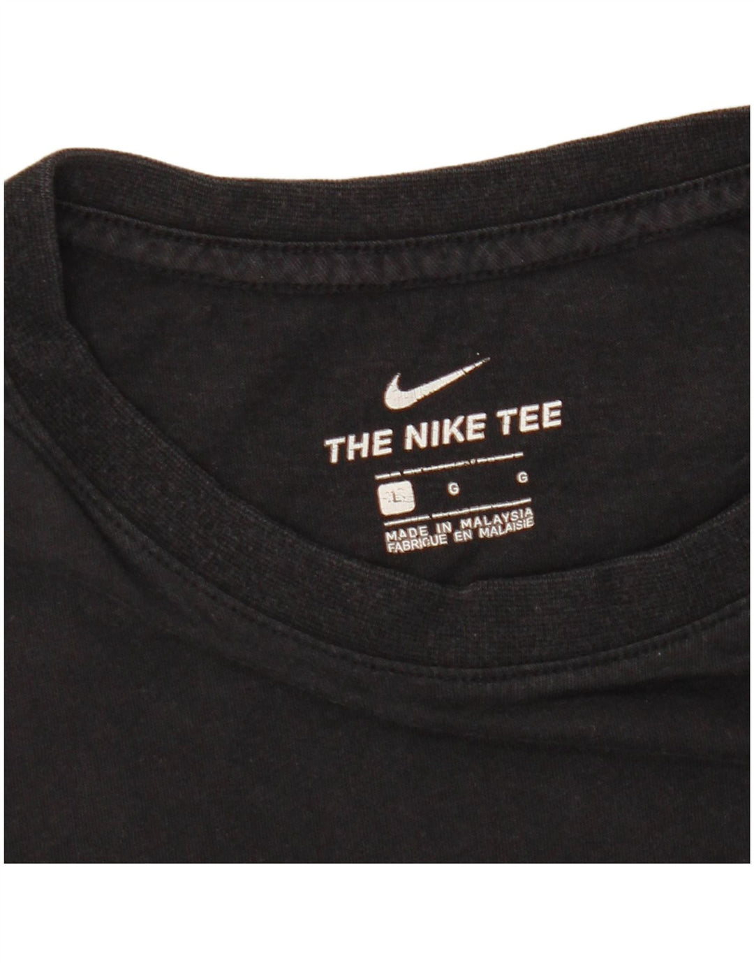 Camiseta NIKE para hombre, talla grande, negra