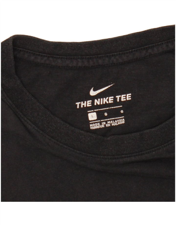 Camiseta NIKE para hombre, talla grande, negra