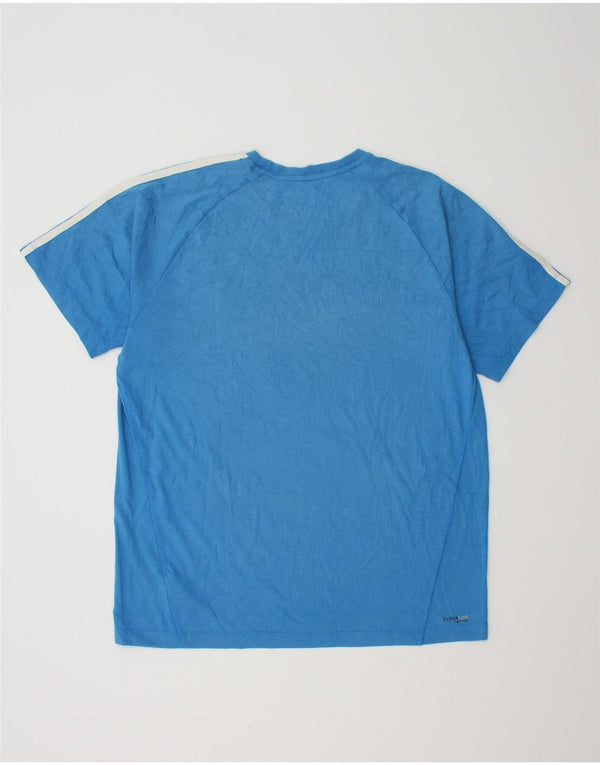 Adidas Mens Climalite Camiseta Top Grande Azul Algodón