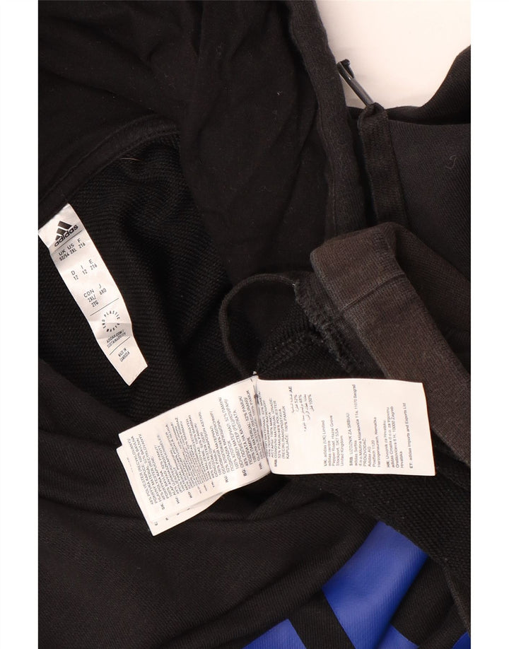 ADIDAS Jersey con capucha gráfico para hombre UK 52/54 2XL Poliéster negro