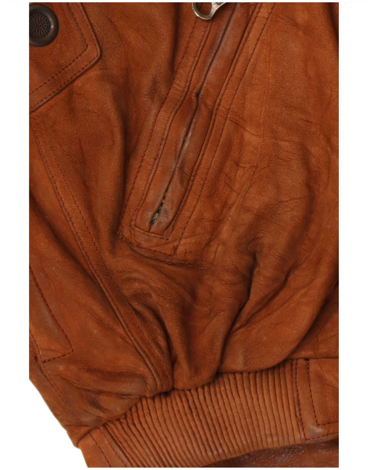 Chaqueta De Cuero Dainese Hombre Holgada IT 50 Cuero Marrón Medio