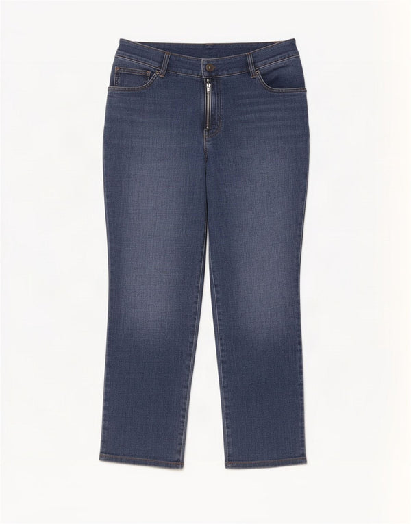 Lee Jeans rectos de talle medio para mujer, ajuste relajado, US 14 XL W34 L28, algodón azul