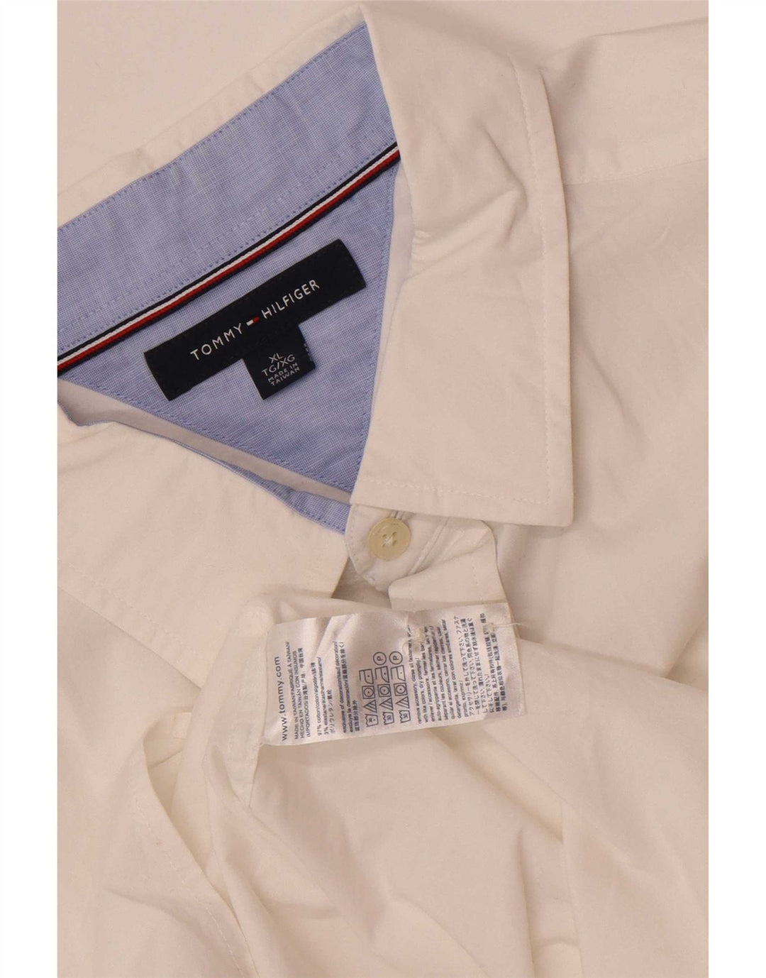 Tommy Hilfiger Camisa Hombre XL Blanco Algodón