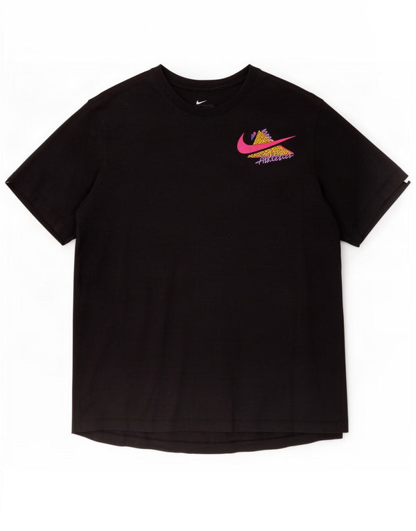 Nike Dri Fit Graphic Camiseta para hombre, talla grande, algodón negro