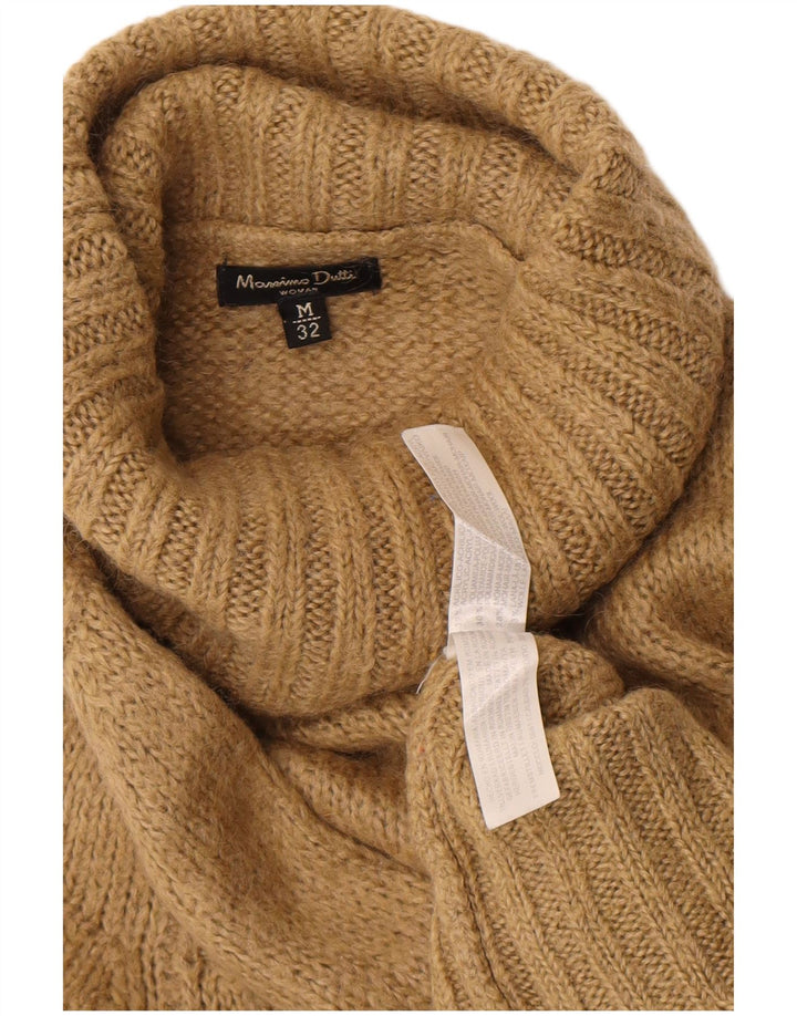Massimo Dutti Jersey de cuello vuelto para mujer UK 42 Medio Beige Acrílico