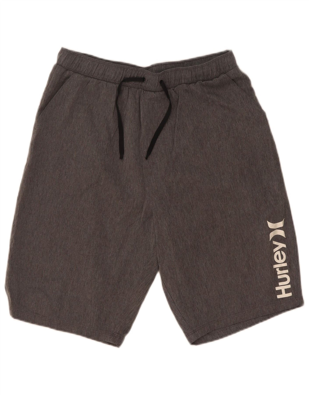 Hurley Shorts deportivos con gráficos para hombre, poliéster moteado en gris pequeño