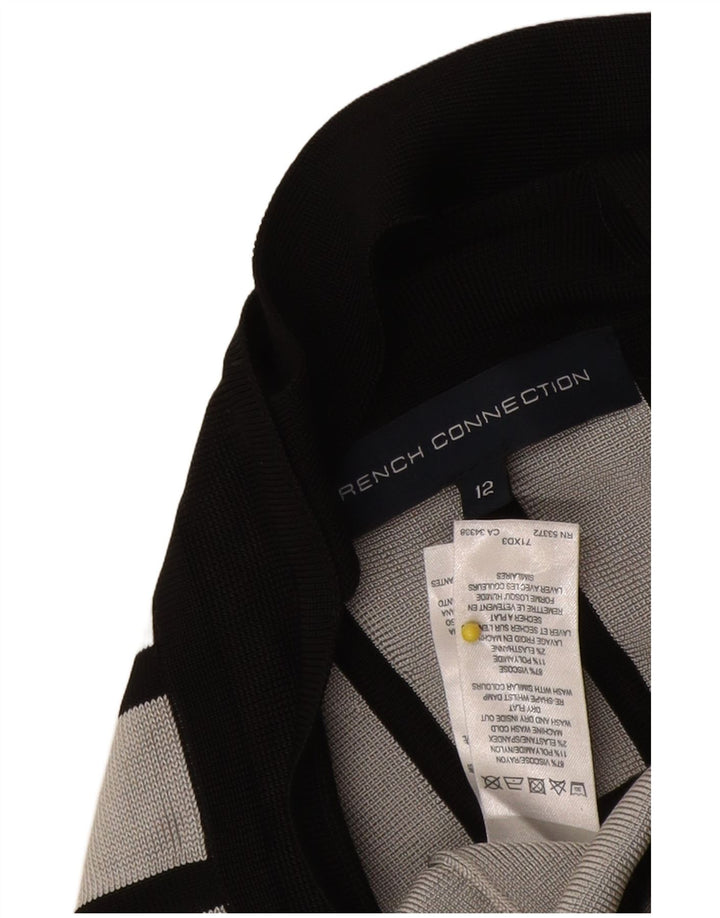 French Connection Vestido ajustado para mujer UK 42 Mediano Rayas blancas
