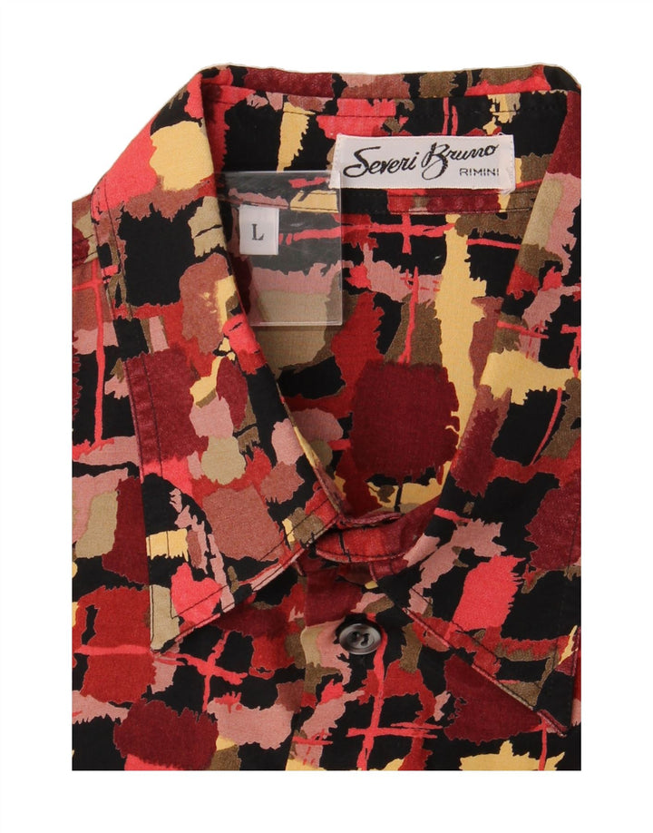 VINTAGE Mens Abstract Pattern Short Sleeve Shirt Large Multicoloured Vintage Vintage and Second-Hand Vintage from Messina Hembry 