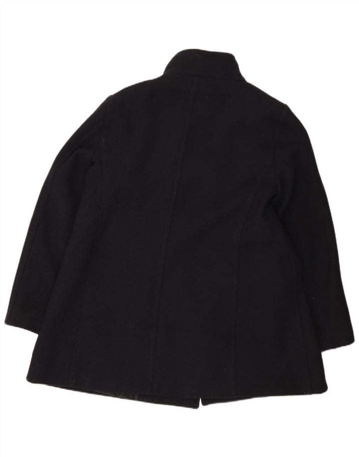 Zara Mujer Chaquetón UK 40 XL Lana Azul Marino