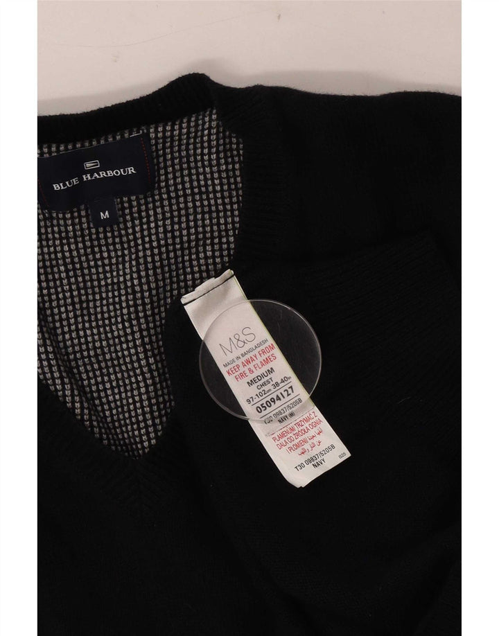 Marks & Spencer Suéter con Cuello en V Blue Harbor para Hombre Azul Marino Mediano