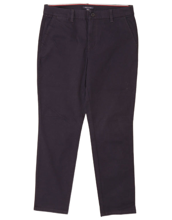 TOMMY HILFIGER Pantalones chinos delgados para mujer US 10 Large W32 L29 Azul marino