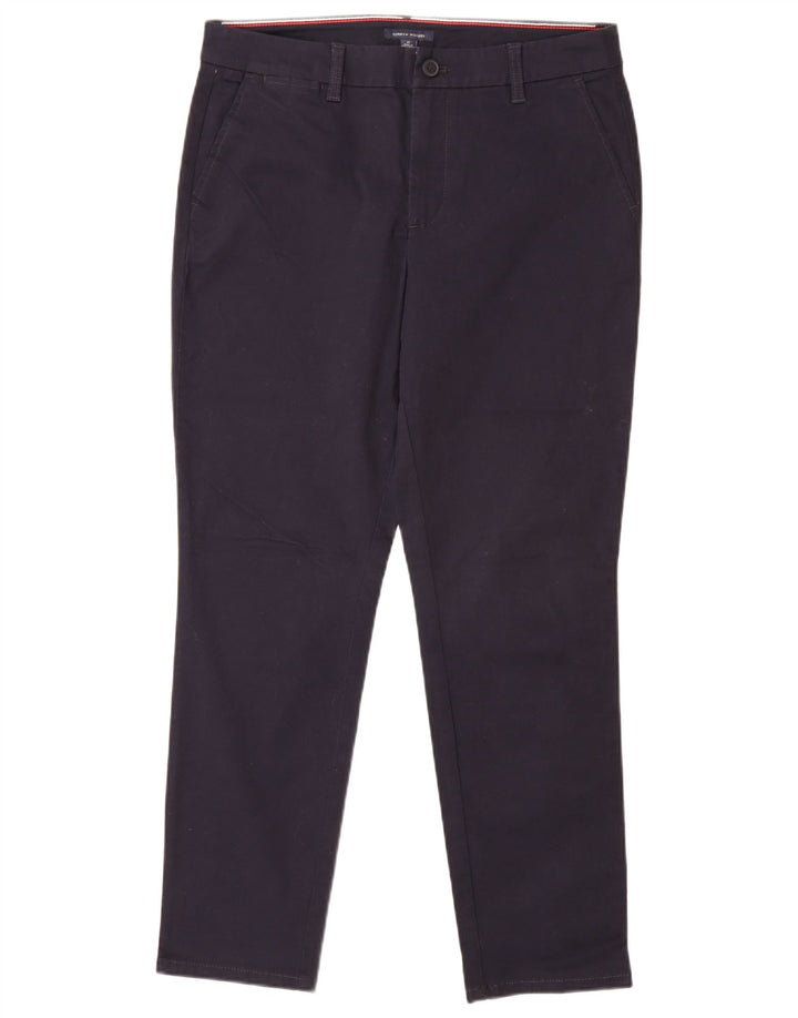 TOMMY HILFIGER Pantalones chinos delgados para mujer US 10 Large W32 L29 Azul marino