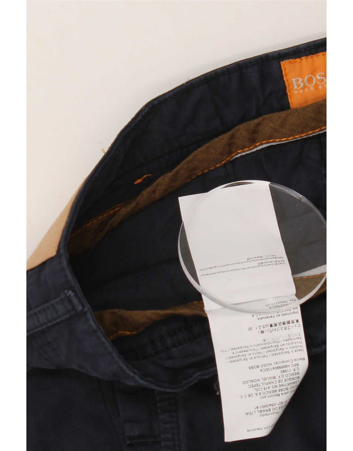 Pantalones cortos chinos Hugo Boss para hombre W36 Algodón azul marino grande