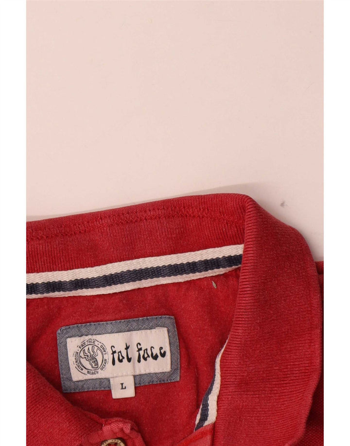 Polo para hombre Fat Face Large de algodón rojo