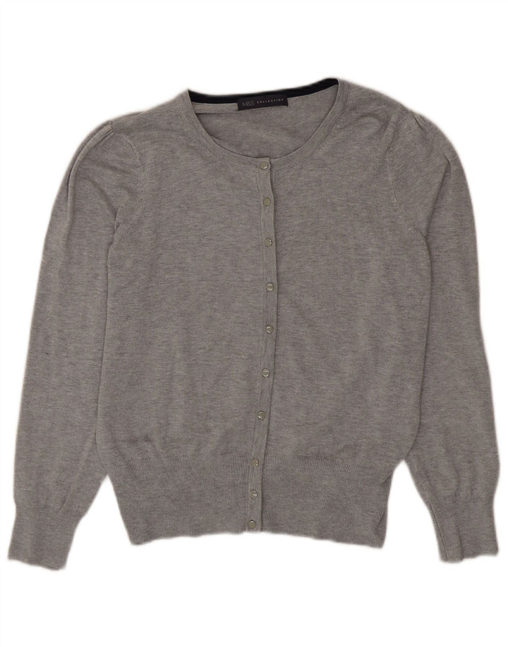 Marks & Spencer - Cárdigan para mujer, talla 40, viscosa gris medio