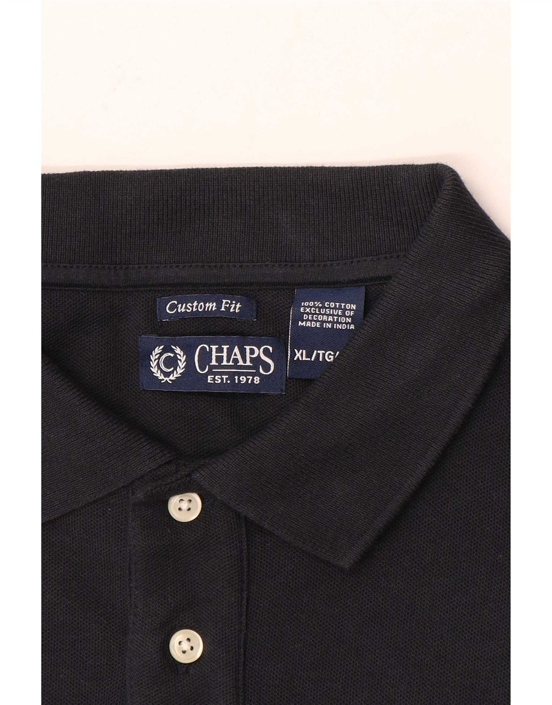 Chaps Polo de ajuste personalizado para hombre XL Algodón azul marino