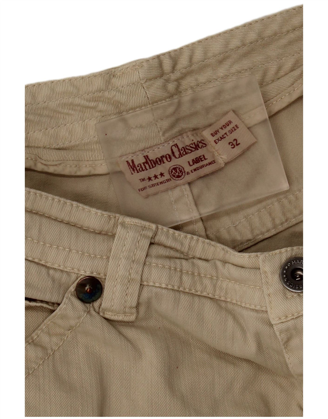 Vaqueros capri para mujer Marlboro Classics W32 L18 Beige