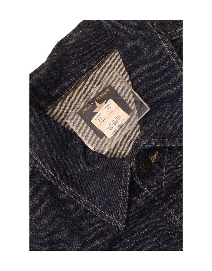 Indian Rags Chaqueta vaquera para hombre UK 38 Mediana Azul marino Algodón