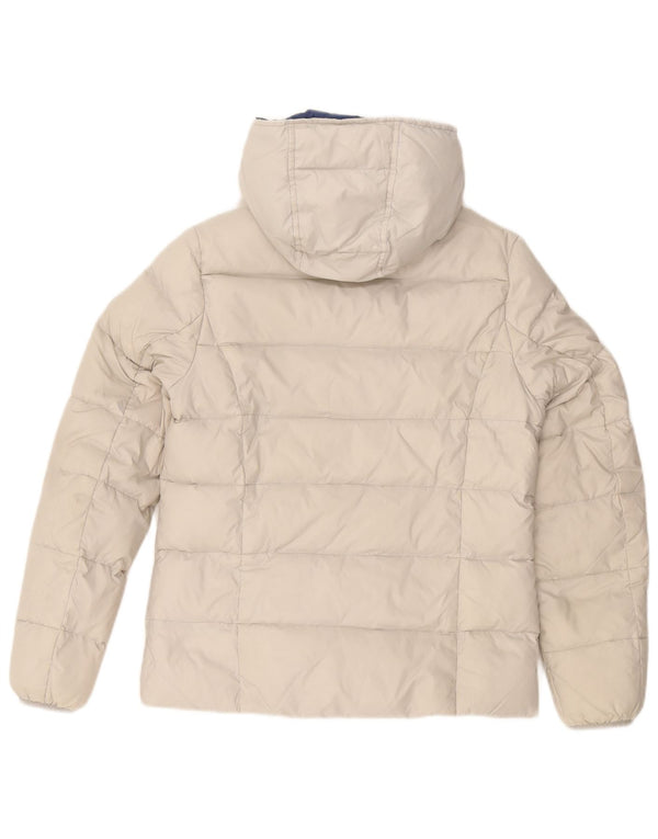 Best Company Chaqueta acolchada con capucha para mujer UK 44 Medium White Nylon