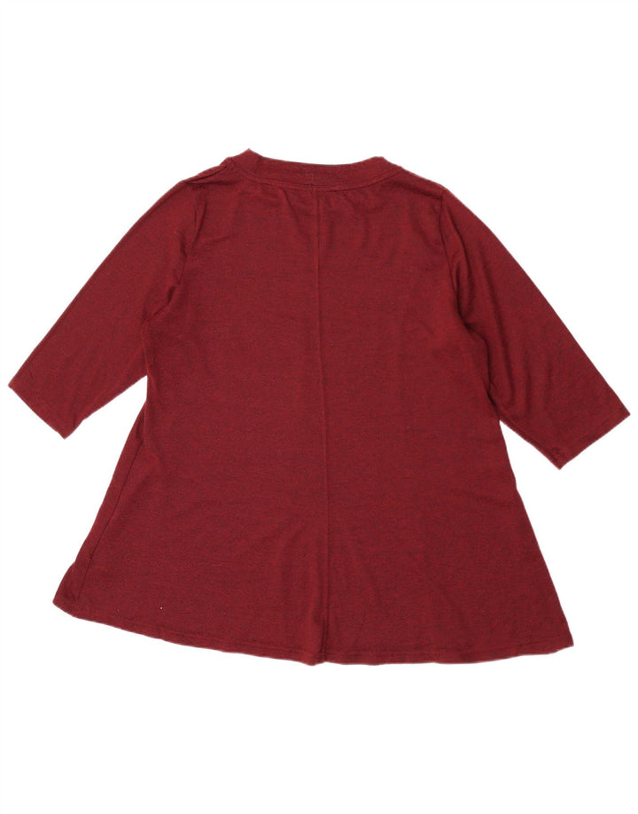 Marks & Spencer Top para mujer manga 3/4 UK 20 2XL Poliéster burdeos