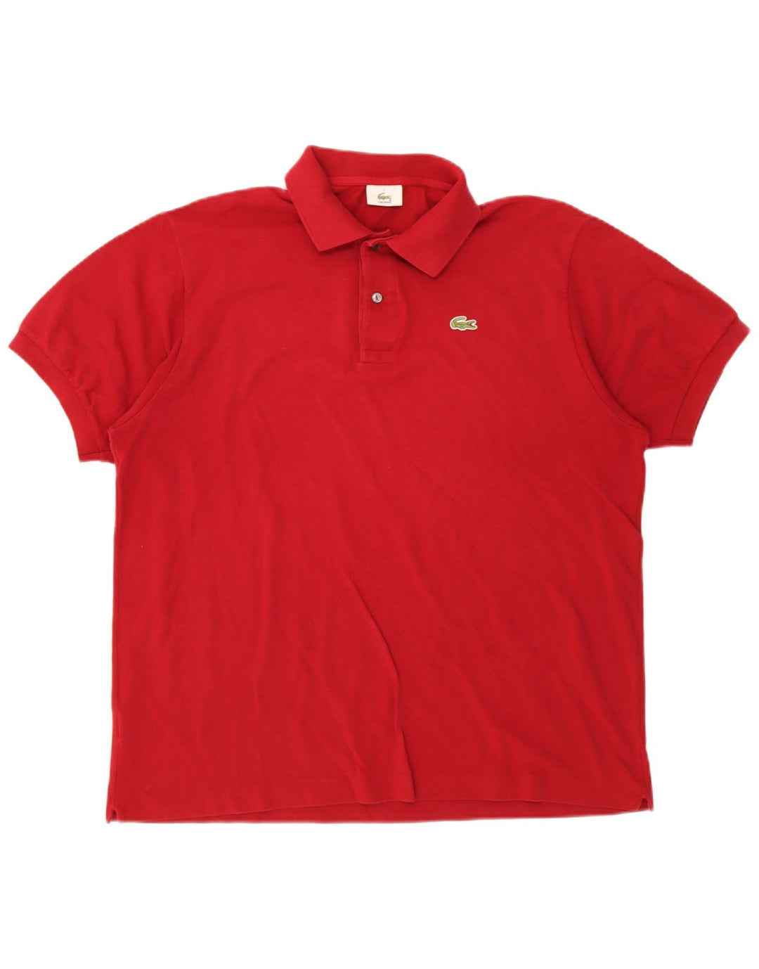 Polo Lacoste para hombre talla 7 2XL algodón rojo