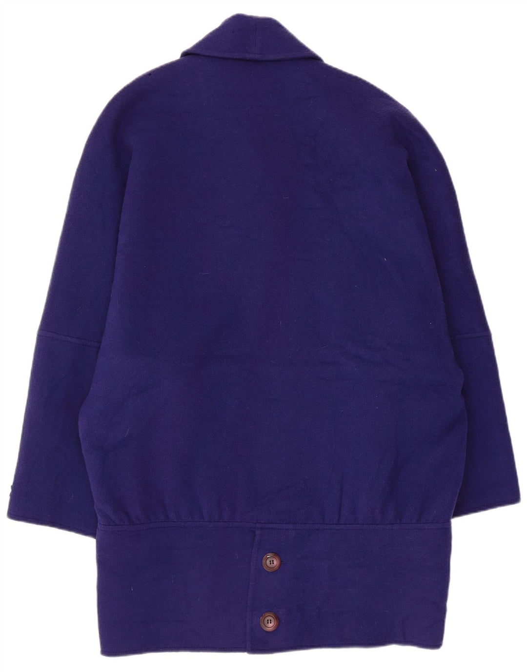Vintage mujer oversize abrigo de doble pecho IT 42 lana púrpura mediana
