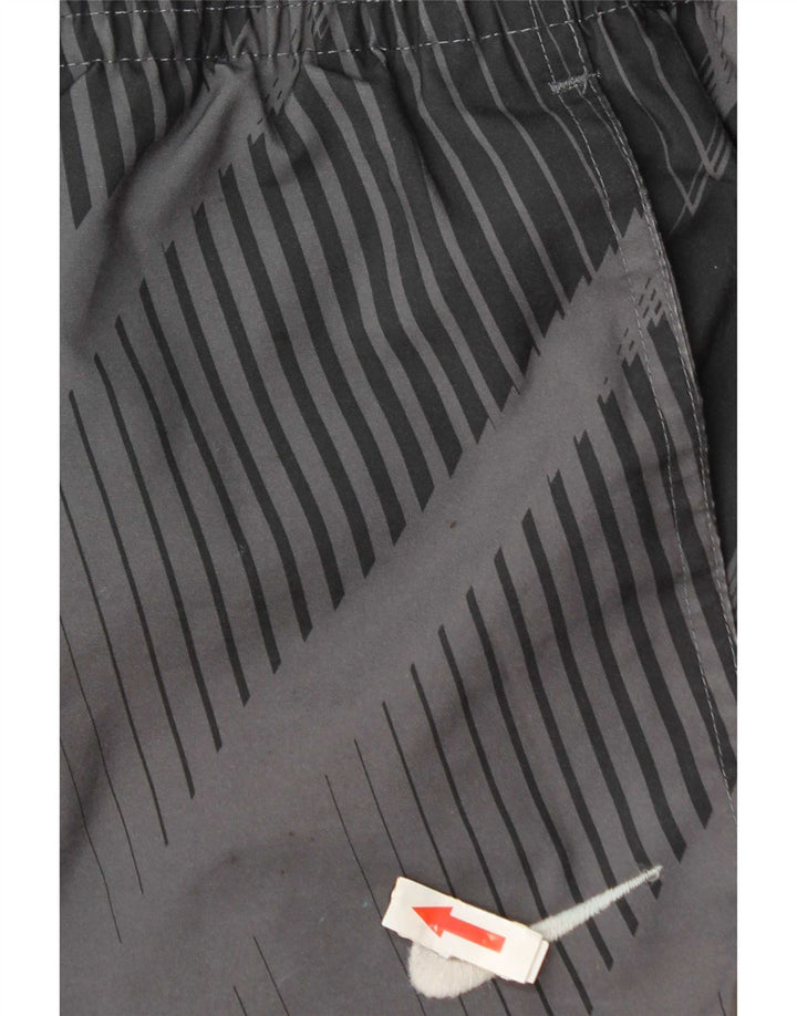 Nike Pantalones cortos deportivos para hombre UK 26/28 Small Gris Geométrico Poliéster