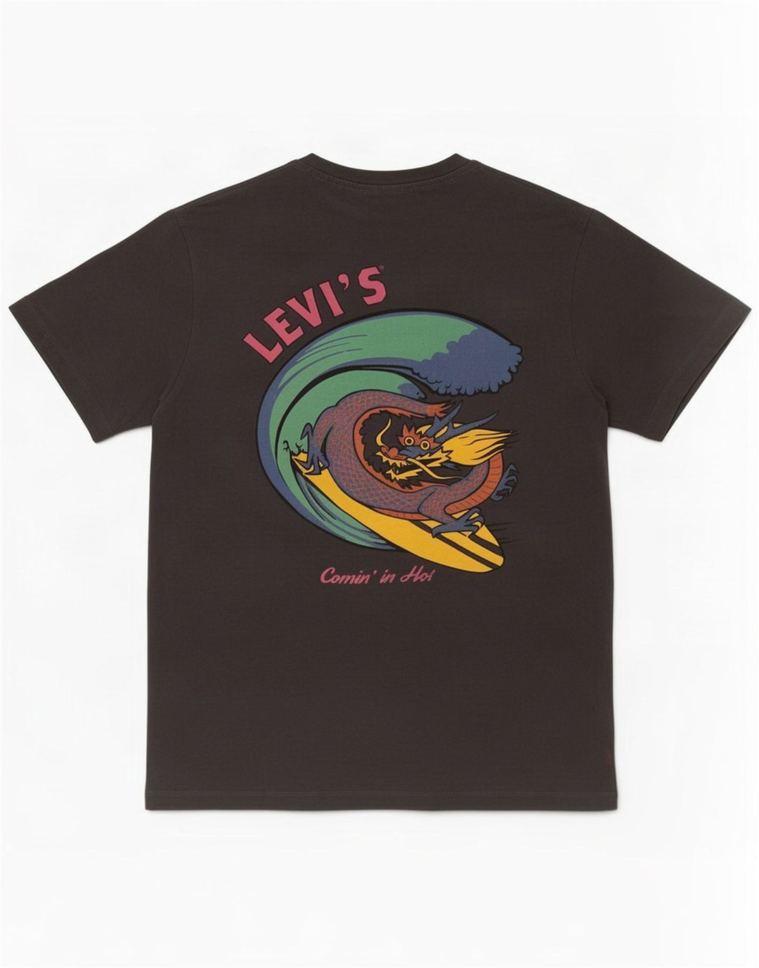 Levi's Hombre Camiseta Gráfica Top Gris Medio