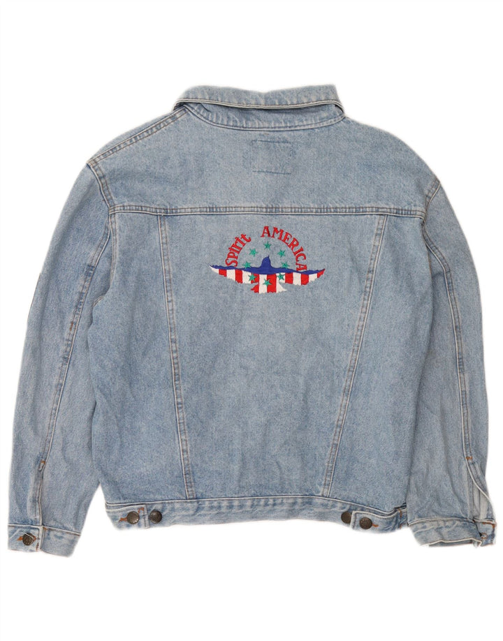 Chaqueta vaquera estampada vintage para niño 11-12 años Azul