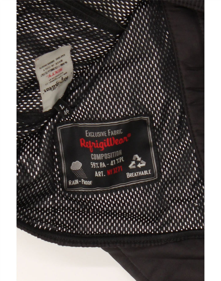 Refrigiwear Chaqueta cortavientos con capucha para mujer UK 46 Grande Poliamida negra