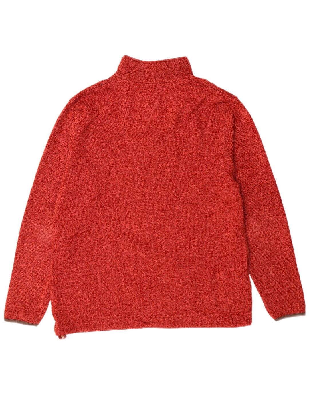 Weird Fish Sudadera con cuello y cremallera para hombre Jersey grande Poliéster moteado rojo