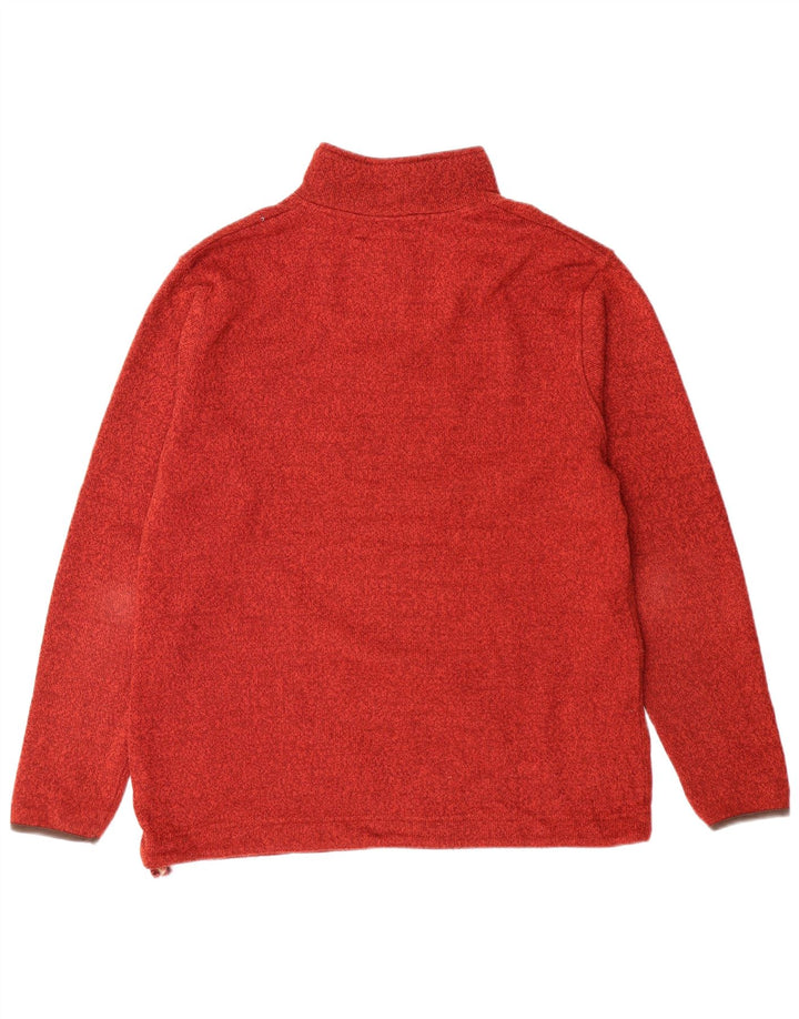 Weird Fish Sudadera con cuello y cremallera para hombre Jersey grande Poliéster moteado rojo