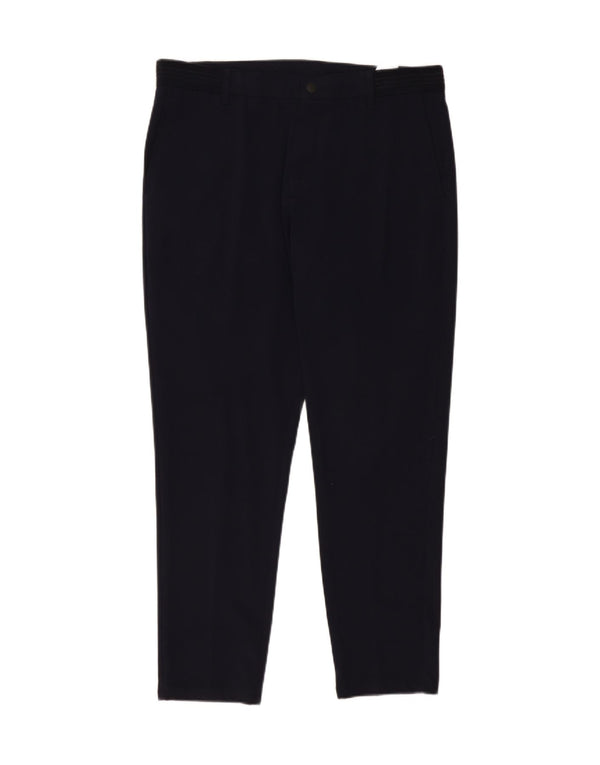 Zara Hombre Pantalón Chino Slim XL W34 L29 Azul Marino Poliéster