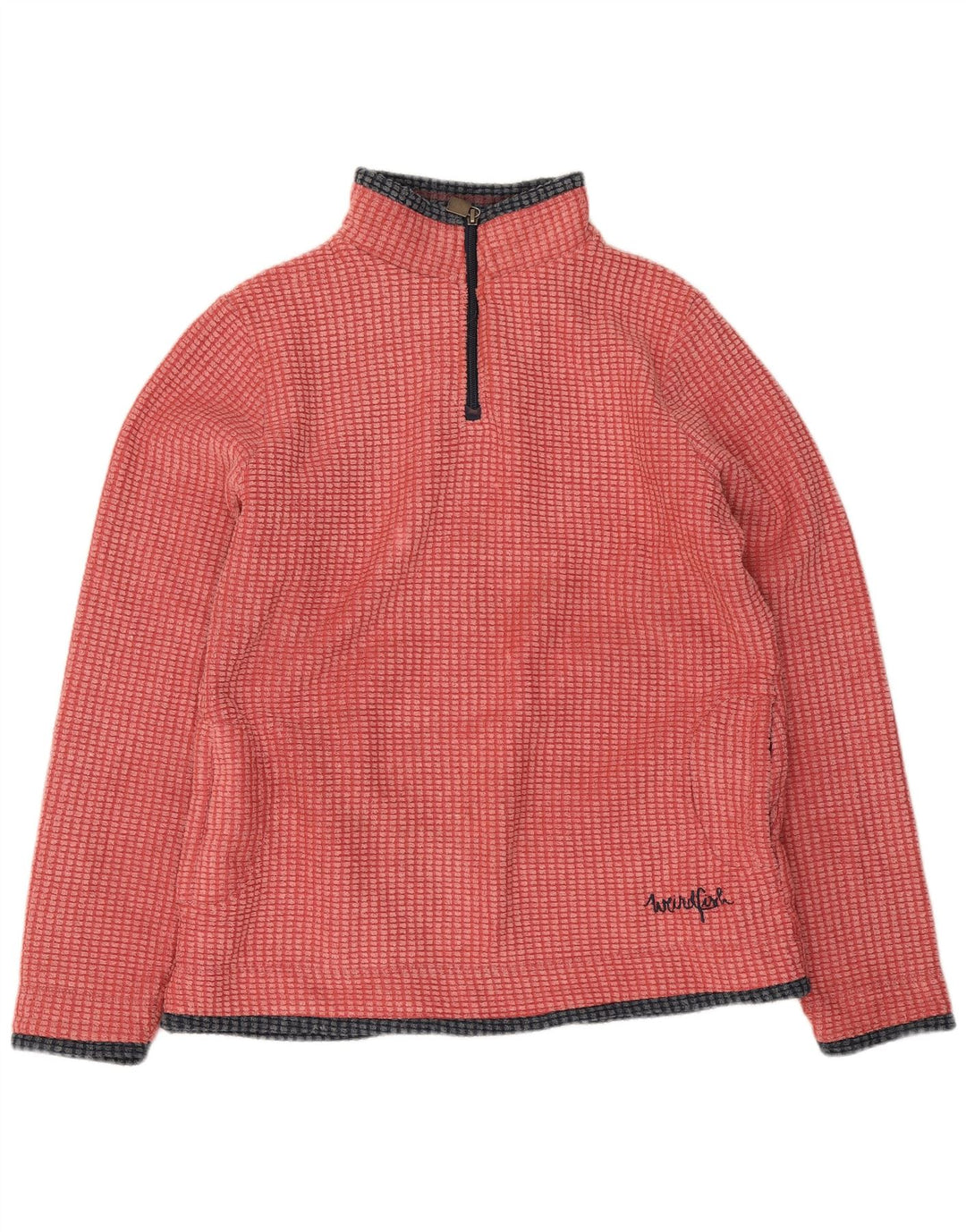 Weird Fish Jersey de forro polar con cuello y cremallera para mujer UK 40 Poliéster rosa medio