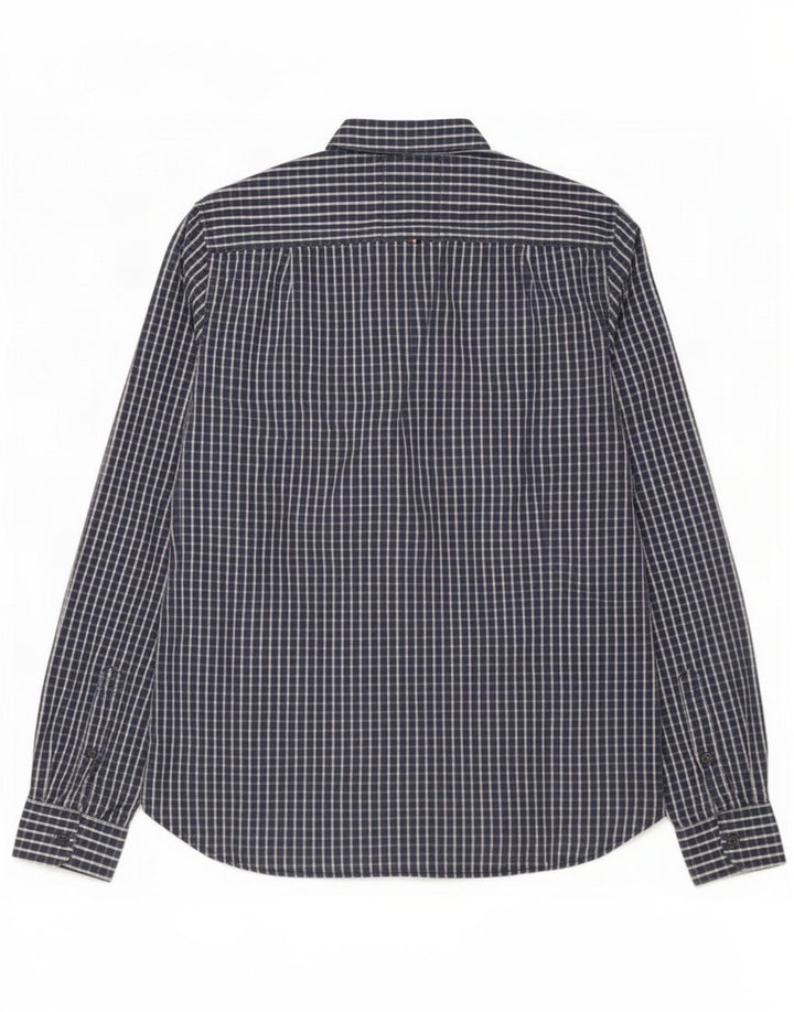Superdry Camisa Grande De Algodón A Cuadros Azul Marino Para Hombre
