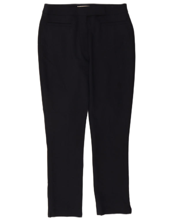 Hobbs Pantalones de traje ajustados para mujer UK 10 Small Azul marino Algodón